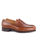 703 Enzo Penny Loafer <br> Calfskin Leather Cognac