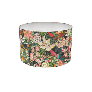 Tropical Bomb Drum Lampshade - Lux soft touch velvet