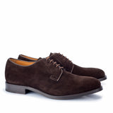 911 Alberto Derby <br> Suede Dark Brown