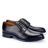 911 Alberto Derby <br> Calfskin Leather  Black