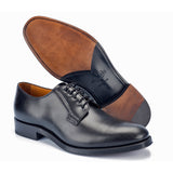 911 Alberto Derby <br> Calfskin Leather  Black