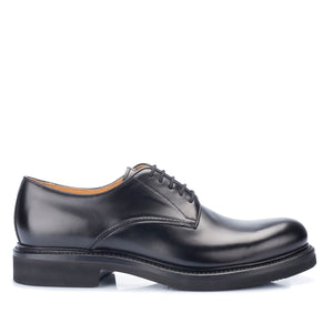 911 Alberto Derby <br> Calfskin Leather Black Rubber