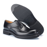 911 Alberto Derby <br> Calfskin Leather Black Rubber