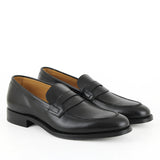 703 Enzo Penny Loafer <br> Calfskin Leather Black