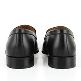 703 Enzo Penny Loafer <br> Calfskin Leather Black