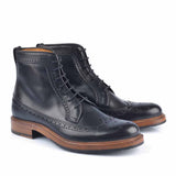 1164 Ettore Boot Brogue <br> Calfskin Leather Black