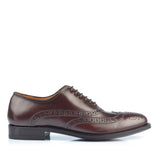 1206 Rossano Oxford Brogue<br> Calfskin Leather Dark Brown