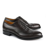 1206 Rossano Oxford Brogue <br> Calfskin Leather Black