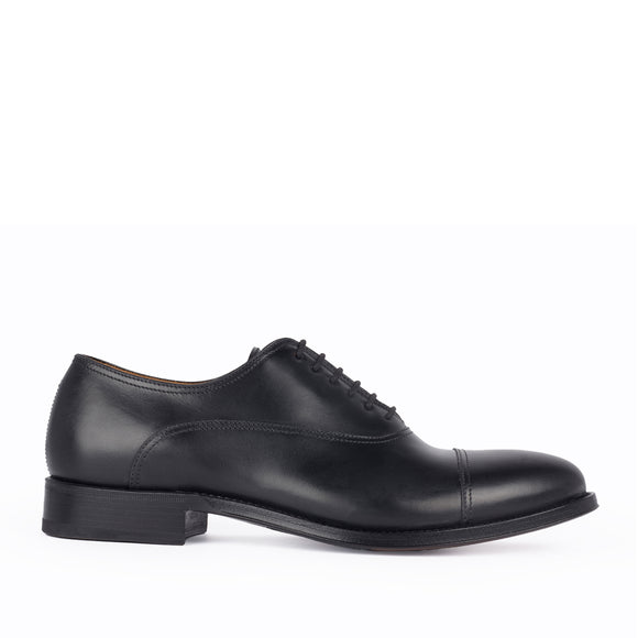 1207 Rossano Oxford <br> Calfskin Leather  Black