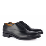 1207 Rossano Oxford <br> Calfskin Leather  Black