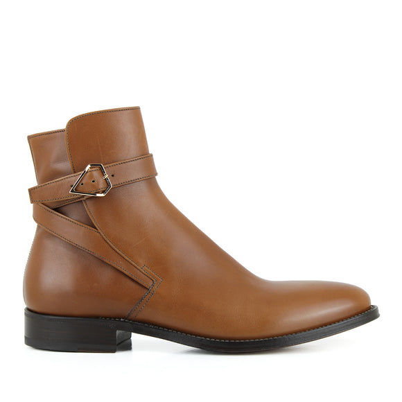 1213 Rossano Ankle Boot <br> Calfskin Leather Brown