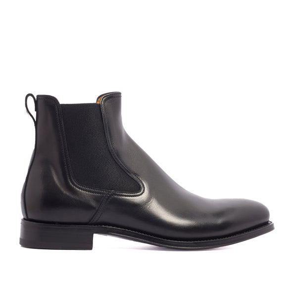 1214 Rossano Chelsea Boot <br> Calfskin Black