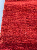 RED - Handknotted Plush Wool, Contemporary, Modern Strong Hard Wearing Rug 8’x10’