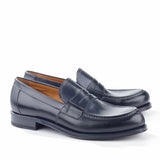 1032 Ugo Penny Loafer <br> Calfskin Leather Blue