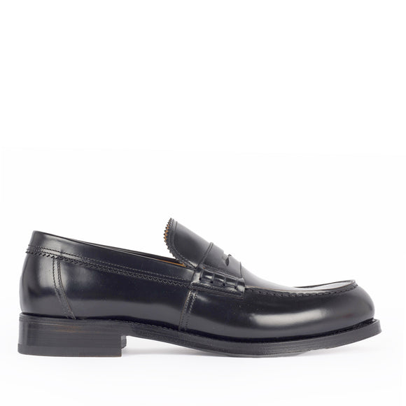 1032 Ugo Penny Loafer <br> Calfskin Leather Oldbox Black