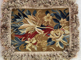 A Pair Of Fine Aubusson Style Verdure Pillow Covers