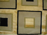 hand-knotted silk and wool contemporary rug