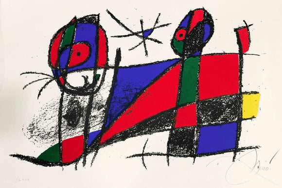 Limited edition Miro Lithograph art