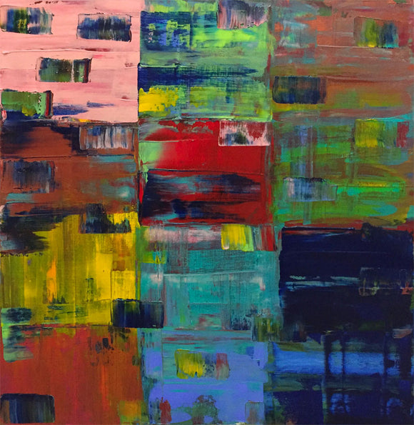 Patchwork Painting IV - Abstract artwork by Hollie Wood