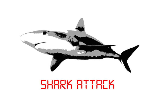 Shark attack limited edition print by Escobar
