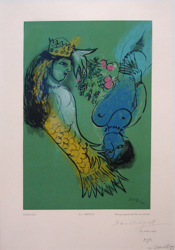 La Serene Limited edition print by Marc Chagall