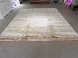 Ivory lines design rug