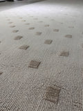 Small Squares Ivory design rug runner